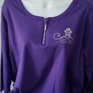 Purple 1/4 zip top